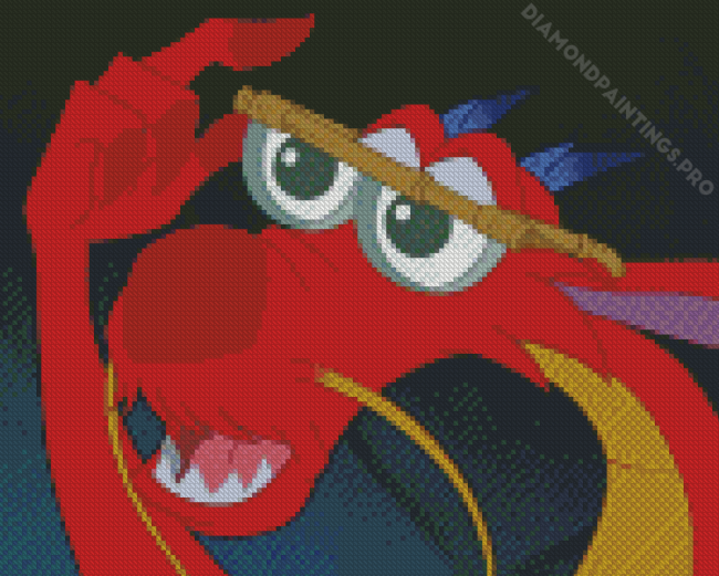 Mushu With Glasses Diamond Painting