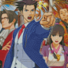 Phoenix Wright Ace Attorney Game Characters Diamond Painting
