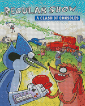 Regular Show A Clash Of Consoles Diamond Painting
