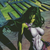 She Hulk Poster Diamond Painting