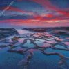 Tide Pool Sunset Reflection Diamond Painting