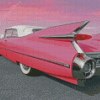 Aesthetic Pink Cadillac Car Diamond Painting
