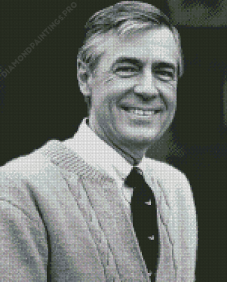 Black And White Fred Rogers Diamond Painting
