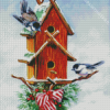 Christmas Birdhouse Laurie Snow Hein Diamond Painting