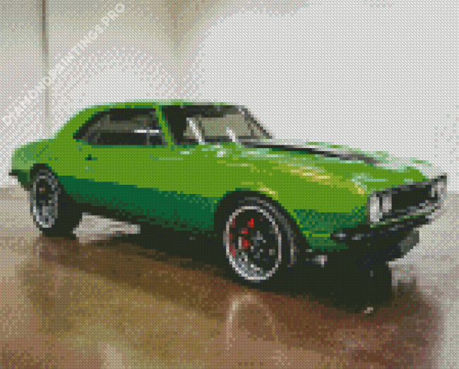 Green 1967 Camaro Diamond Painting