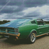 Green 67 Mustang Fastback Car Diamond Painting