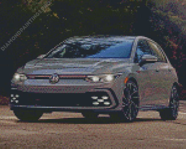 Grey Vw Golf R Diamond Painting