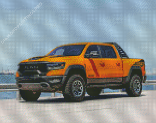 Orange Ram TRX Car Diamond Painting