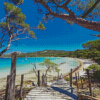 Porquerolles Beach Boardwalk Diamond Painting