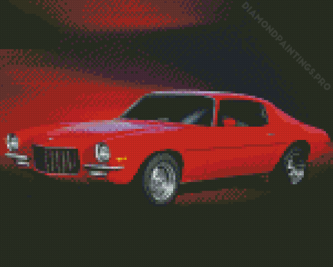 Red 1972 Camaro Diamond Painting