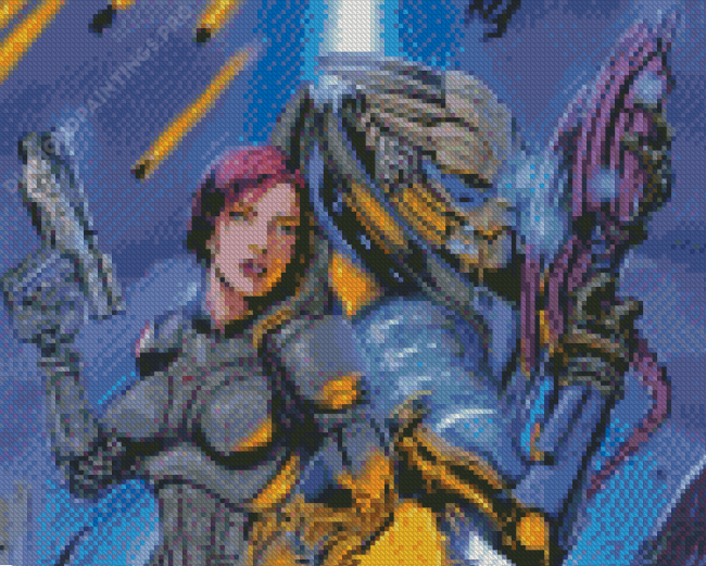 Garrus Vakarian And Shepard Diamond Painting