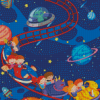 Kids Space Roller Coaster Diamond Painting