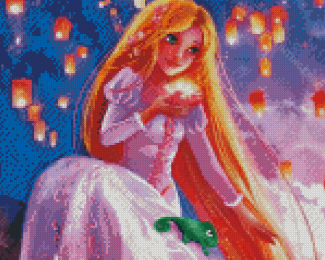 Princess Rapunzel Lantern Diamond Painting