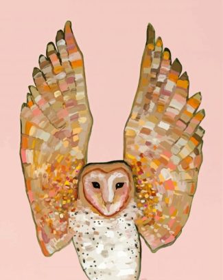 Abstract Barn Owl Wings Diamond Painting