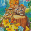 Cute Cats And Butterfly Diamond Painting