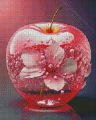 Floral Pink Apple Diamond Painting
