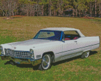 White 1967 Cadillac Diamond Painting