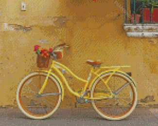 Aesthetic Yellow Bike Diamond Painting