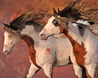 American Indian War Ponies Diamond Painting