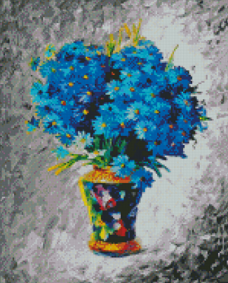 Blue Bunch Flowers Diamond Painting