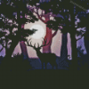 Deer In Moonlight Diamond Painting