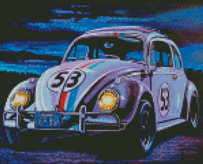VW Beetle Herbie Car Art Diamond Painting