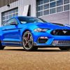 Electric Blue Mustang Diamond Painting