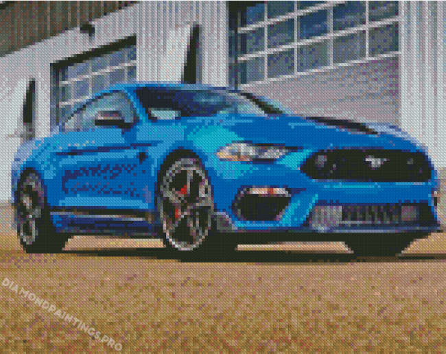 Electric Blue Mustang Diamond Painting