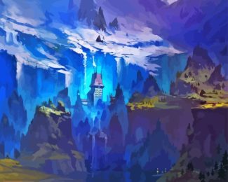 Fantasy Art Forest Castle Diamond Painting