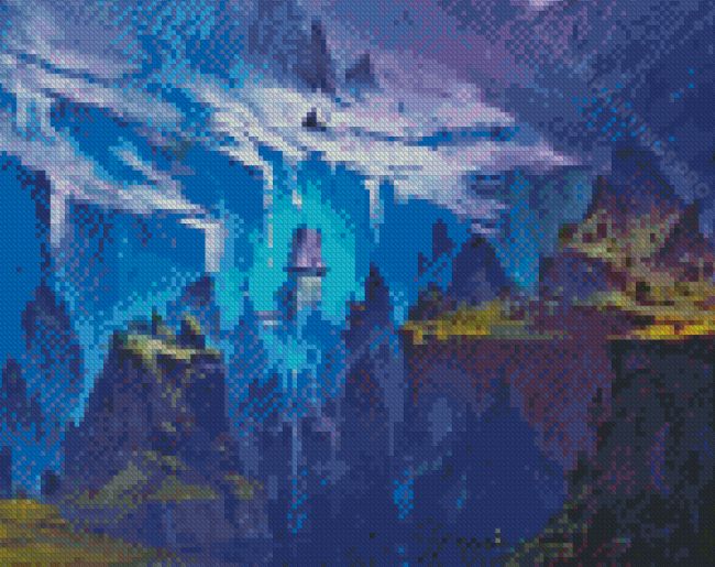 Fantasy Art Forest Castle Diamond Painting