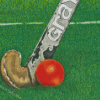 Field Hockey Stick And Ball Diamond Painting