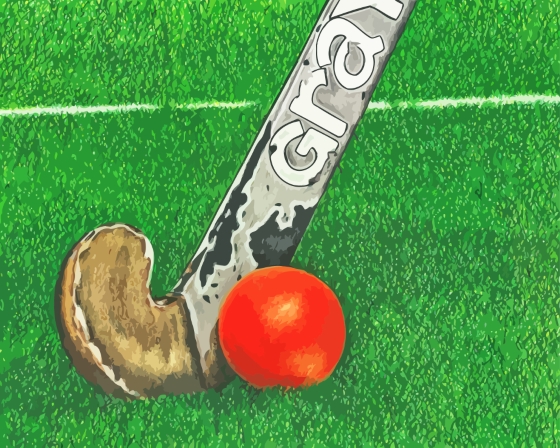 Field Hockey Stick And Ball Diamond Painting DiamondPaintings Pro