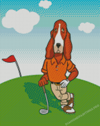 Golf Dog Diamond Painting