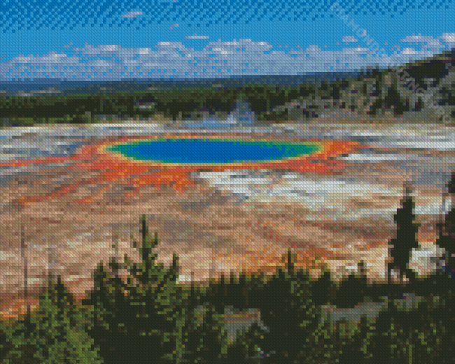 Grand Prismatic Spring Bozeman Montana Diamond Painting