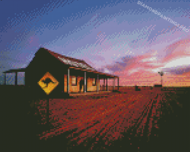 Home In Outback Australia Sunset Diamond Painting