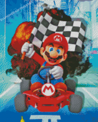 Mario Kart Racing Cars Game Diamond Painting