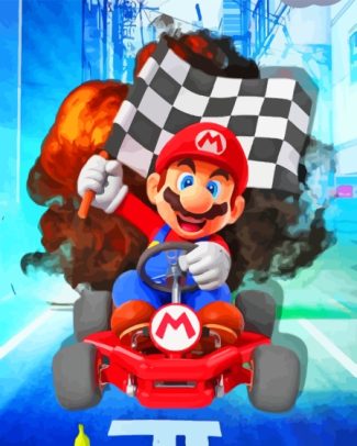 Mario Kart Racing Cars Game Diamond Painting