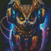 Neon Owl Diamond Painting