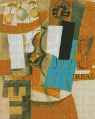 Picasso Still Life With Violin And Fruits Diamond Painting