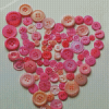 Pink Buttons Heart Diamond Painting