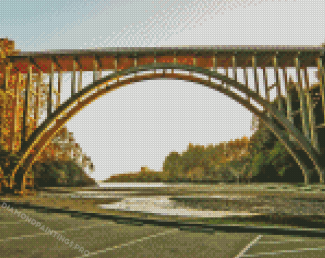 Russian Gulch State Park Bridge View Diamond Painting