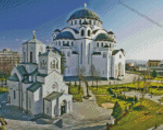 Saint Sava Church Temple Belgrade Diamond Painting