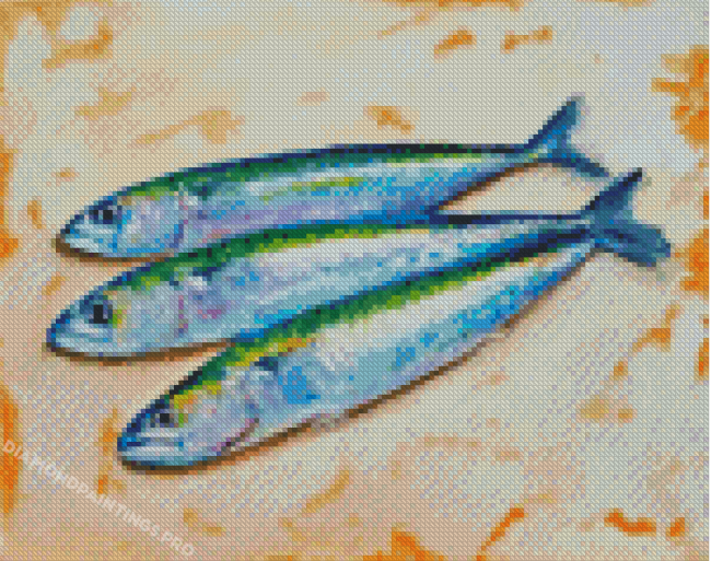 Sardines Fish Art Diamond Painting