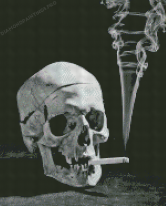 Skeleton Head Smoking Diamond Painting