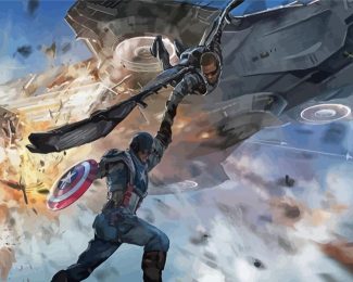 The Falcon And The Winter Soldier Characters Art Diamond Painting