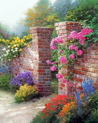 The Rose Garden By Thomas Kinkade Diamond Painting