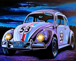 VW Beetle Herbie Car Art Diamond Painting