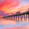 Venice Florida Pier Pink Sunset Diamond Painting