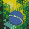 Abstract Brazil Flag Diamond Painting