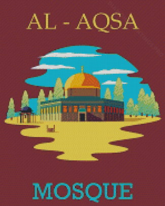 Aesthetic Aqsa Mosque Diamond Painting